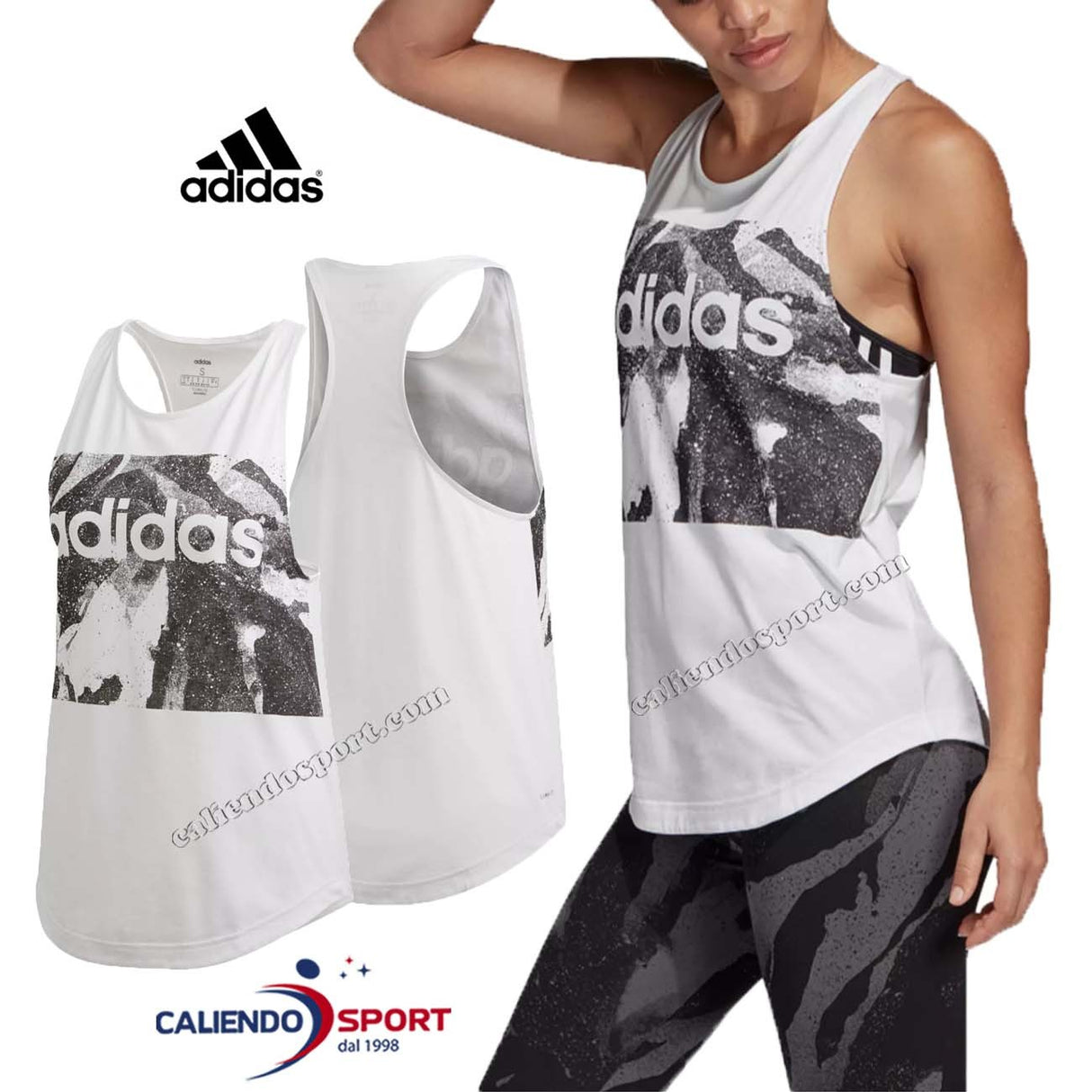 DÉBARDEUR ADIDAS DX2548 EN COTON BLANC POUR FEMMES