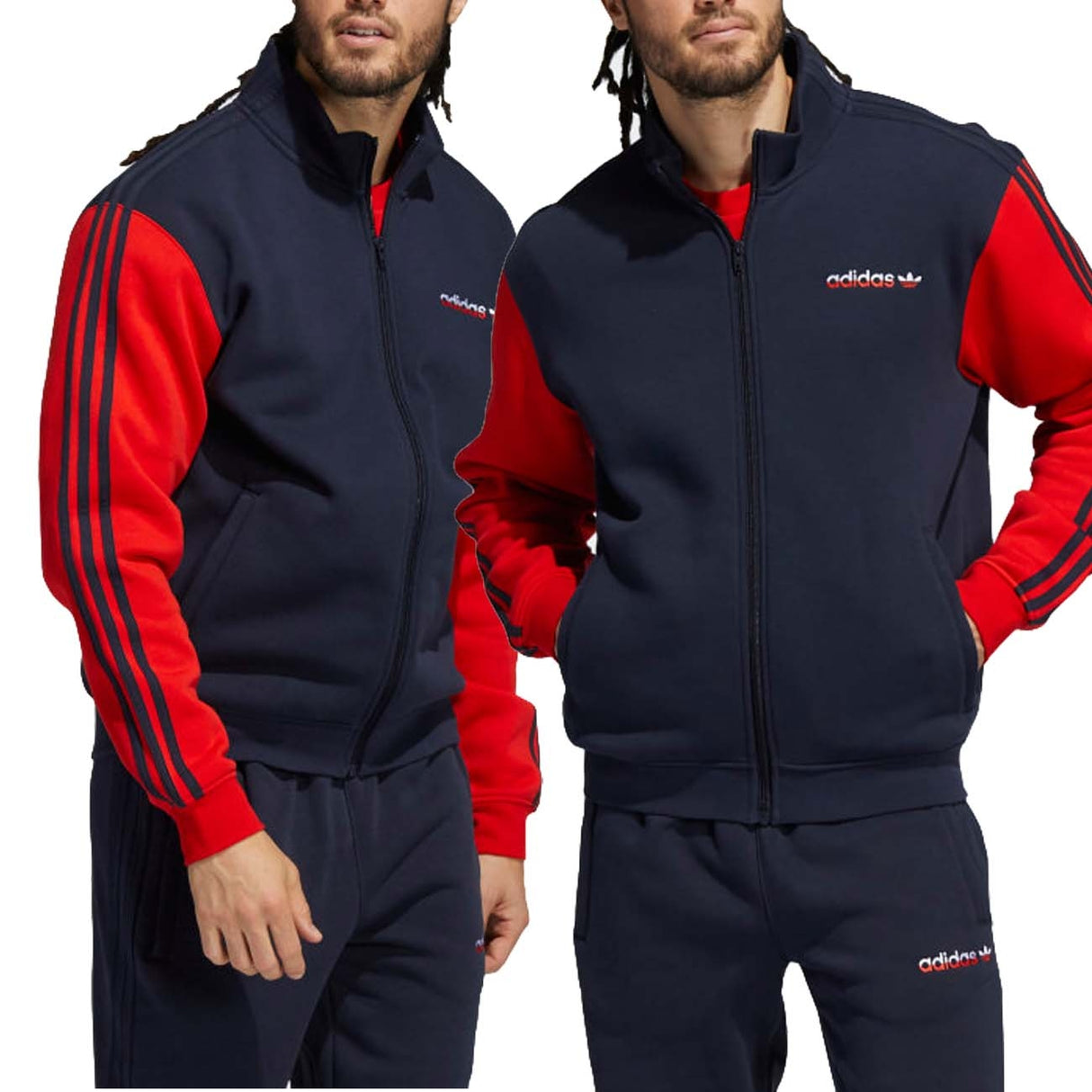 Sweat-shirt polaire ADIDAS H31266 TRACK SPRT FIREBIRD