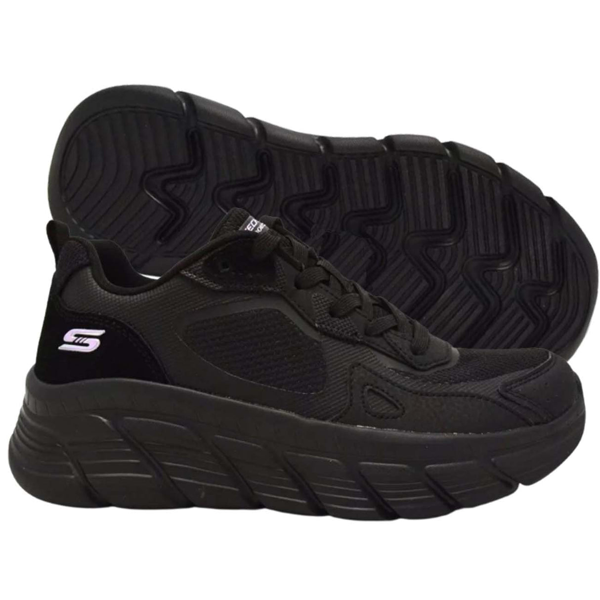 SKECHERS WOMEN'S SHOE 117380 BBK FORCES WITHIN BLACK