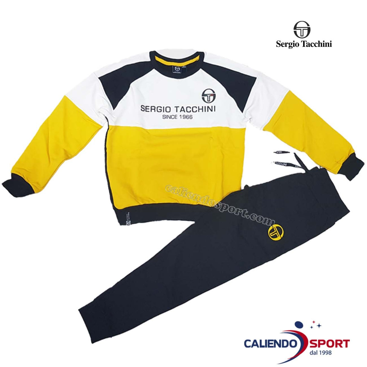 SURVÊTEMENT SWEAT-SHIRT JAUNE NOIR POUR GARÇONS SERGIO TACCHINI 3031T0054T