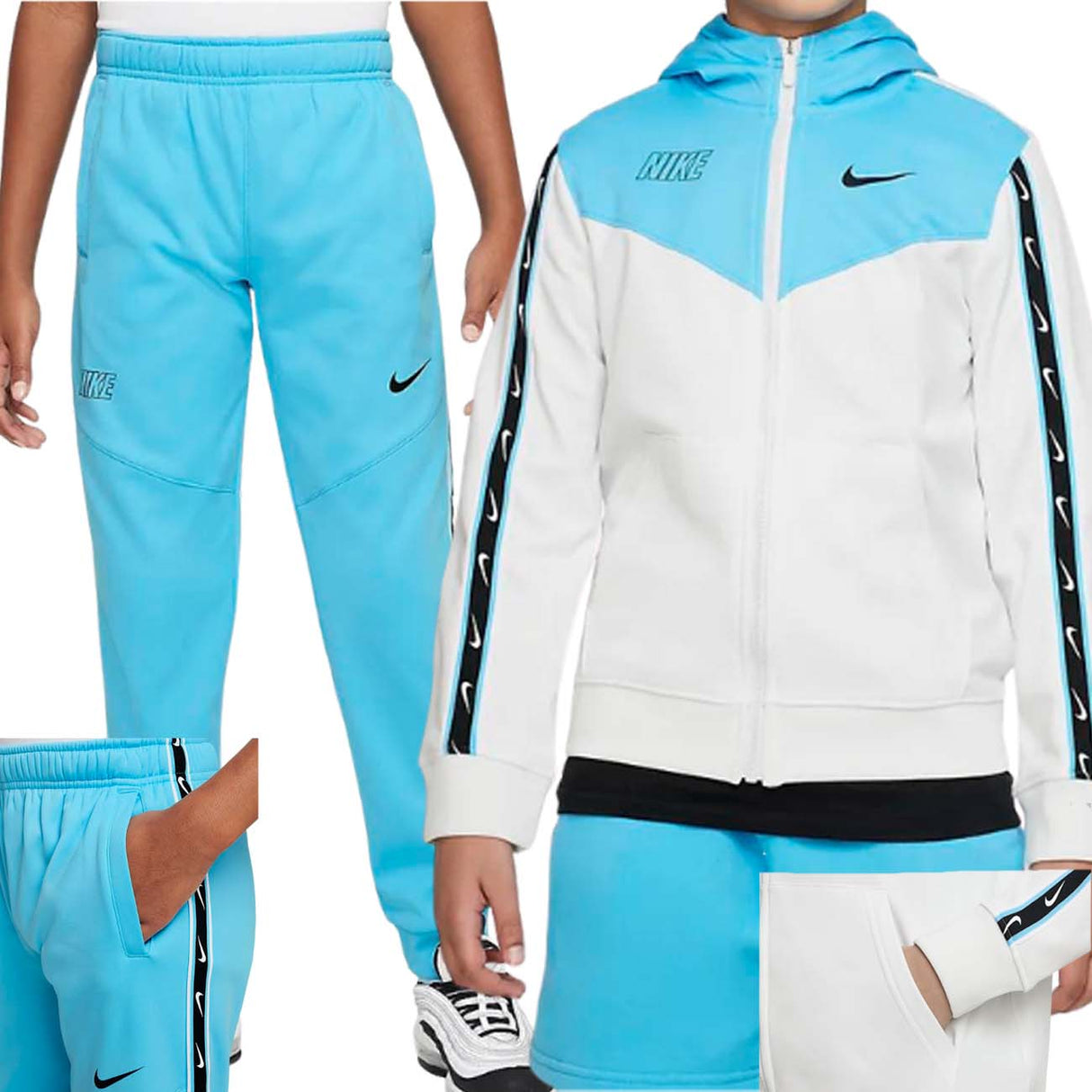 NIKE KIDS TRACKSUIT DZ5623 DZ5622 121 JACKET+PANTS ACETATE