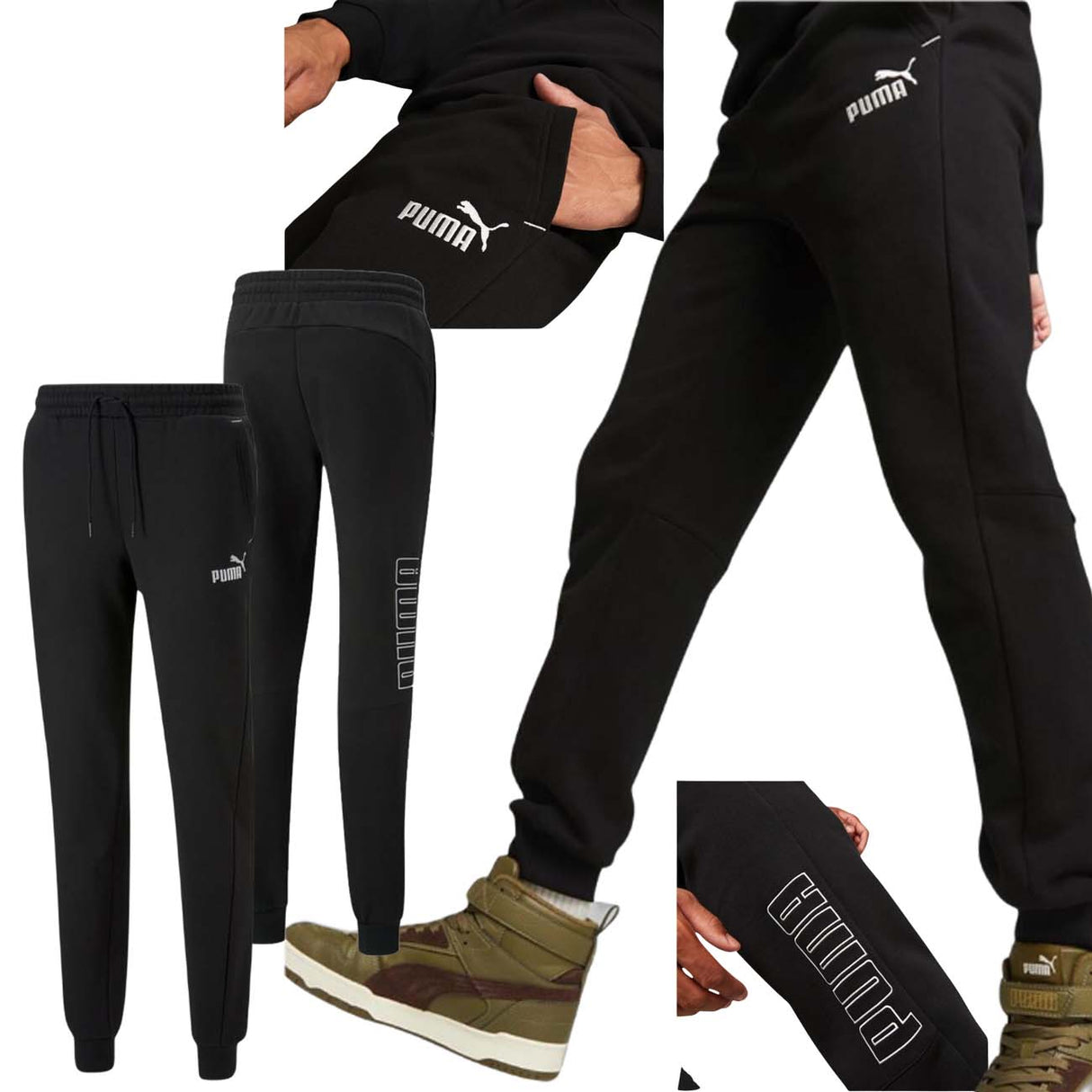 PANTALONE PUMA 849856 01 COTONE FELPATO