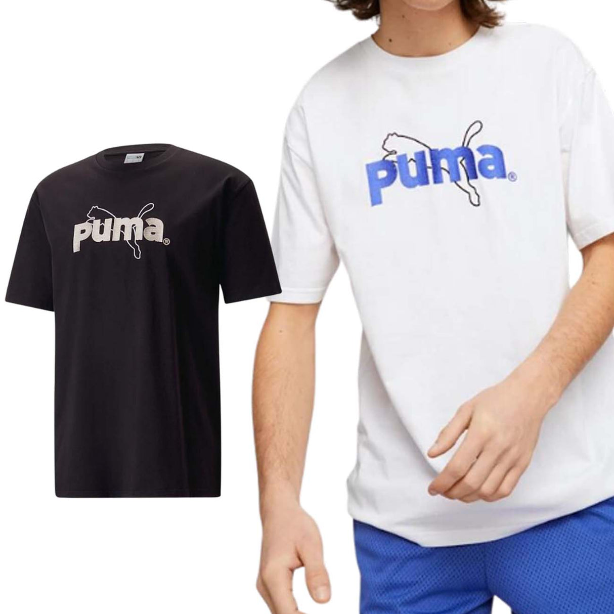 T-SHIRT EN COTON GRAPHIQUE D'ÉQUIPE PUMA 538256