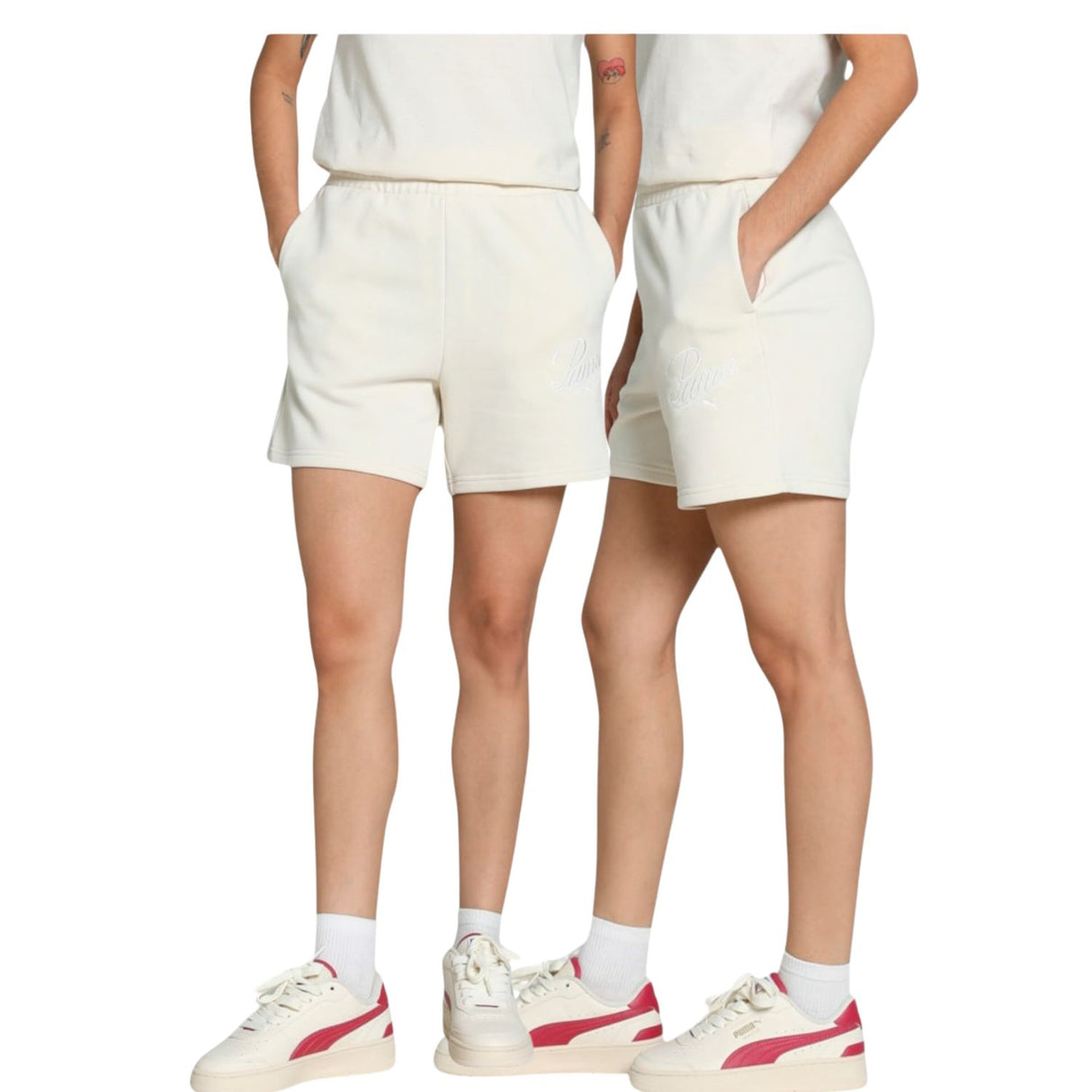 PANTALONCINO DONNA PUMA 684984-87 ESS CRIPT BEIGE