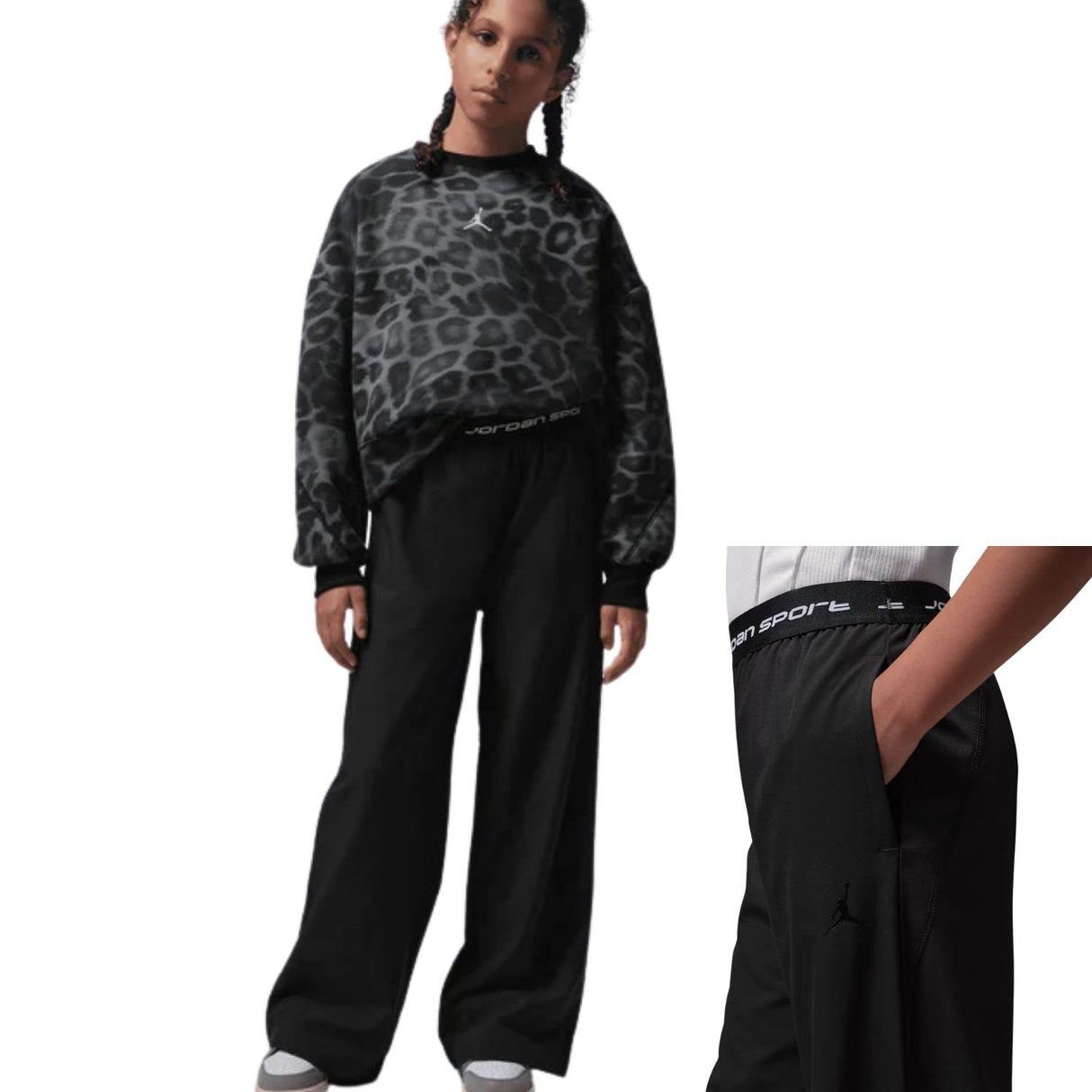 PANTALONE RAGAZZE JORDAN 45F614 023 NERO