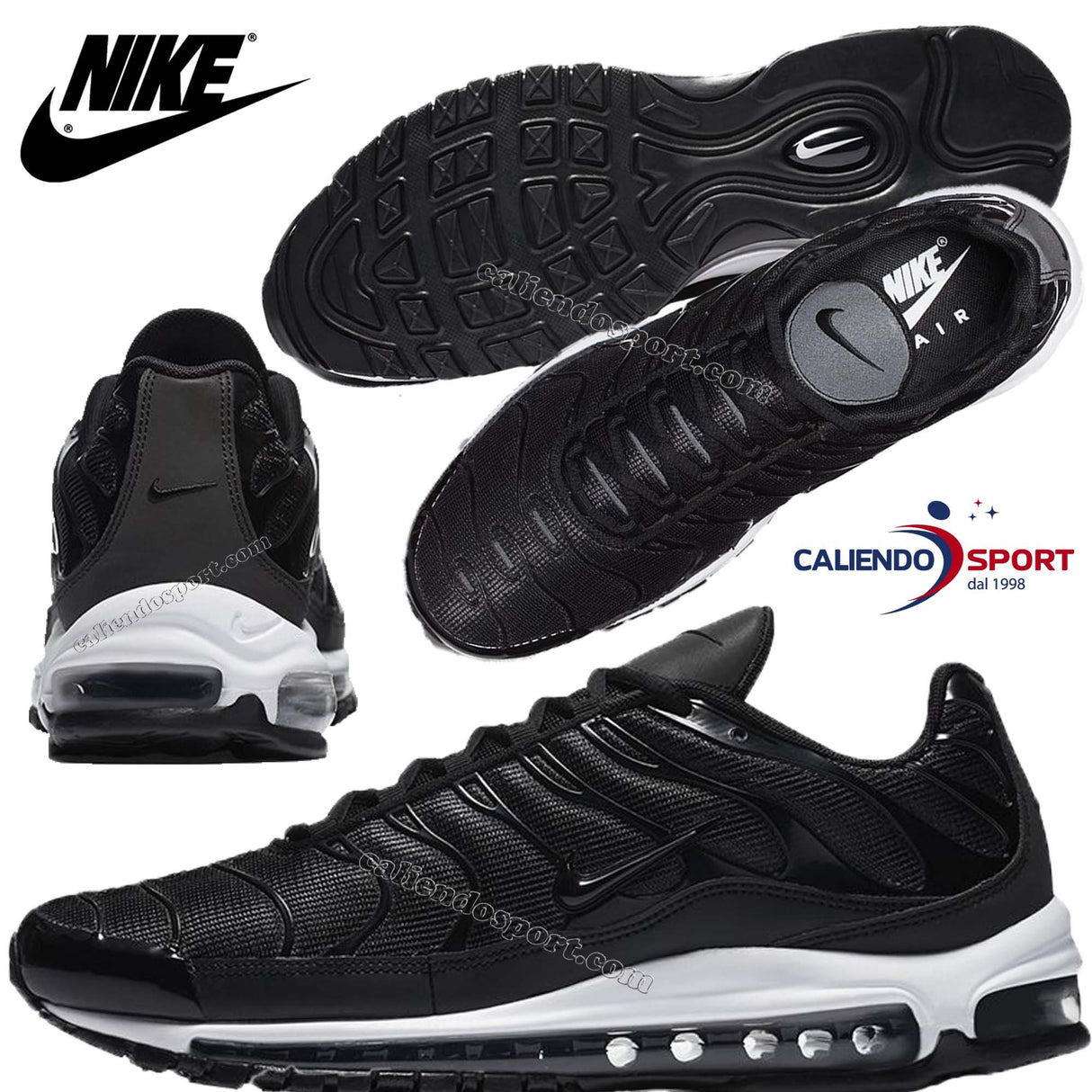 SCARPA AIR MAX 97 PLUS AH8144 001 UOMO NERO SPORT