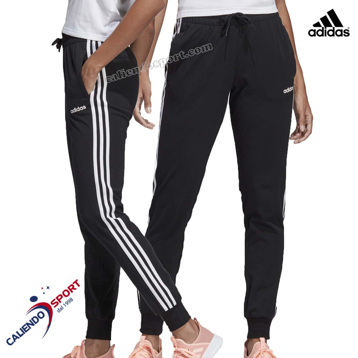 PANTALONE ADIDAS DONNA DP2377 ESSENTIALS 3-STRIPES NERO