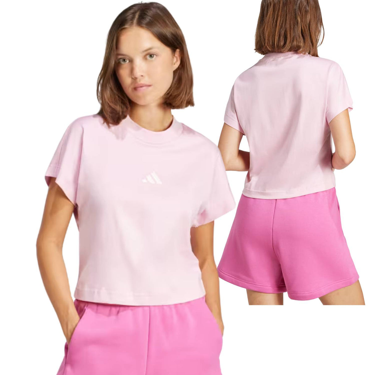 T-SHIRT DONNA ADIDAS JD0187 SZN ROSA COTONE