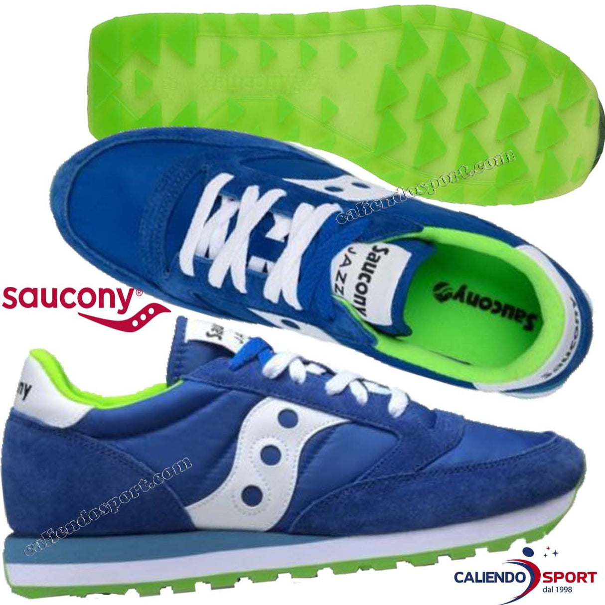 SCARPA SAUCONY UOMO S2044 256 JAZZ ORIGINAL SNEAKER AZZURRO