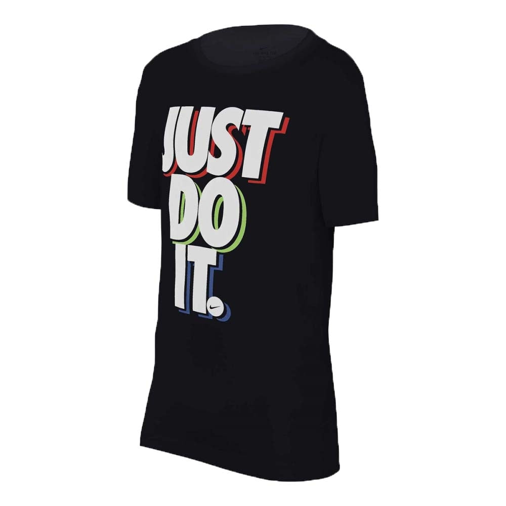NIKE BOYS T-SHIRT CU4569 COTTON WHITE RED BLACK