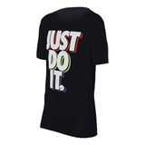 NIKE BOYS T-SHIRT CU4569 COTTON WHITE RED BLACK