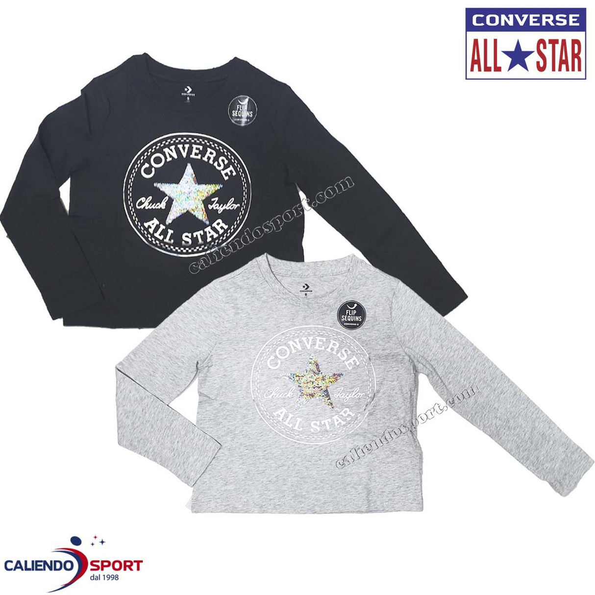 T-SHIRT FILLE CONVERSE 4CA780 GRIS NOIR COTON