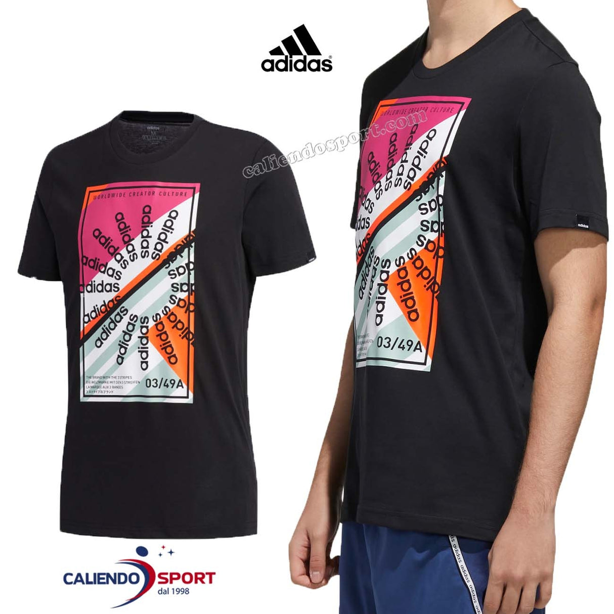 T-SHIRT ADIDAS FM6263 NERO CREATOR CULTURE COTONE