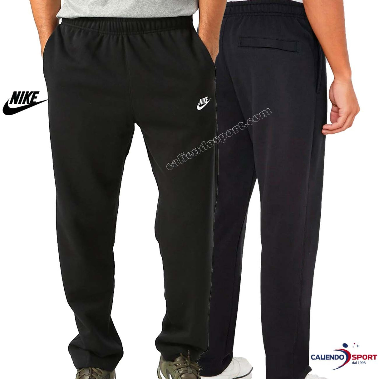 PANTALONE NIKE BV2713 010 NERO COTONE GARZATO