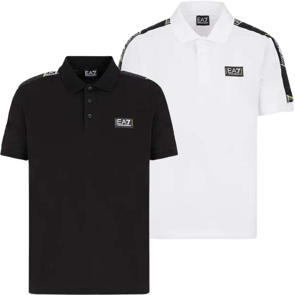 POLO ARMANI EA7 3RPF52 PJ02Z SÉRIE DE LOGOS EN COTON