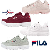 SCARPA FILA DISRUPTOR UOMO DONNA 1010302 GREY MARSALA PEACH WHIP S LOW WMN C