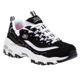 SCARPA SKECHERS 11930 DONNA D'LITES BIGGEST FAN NERO GRIGIO BKW GYW
