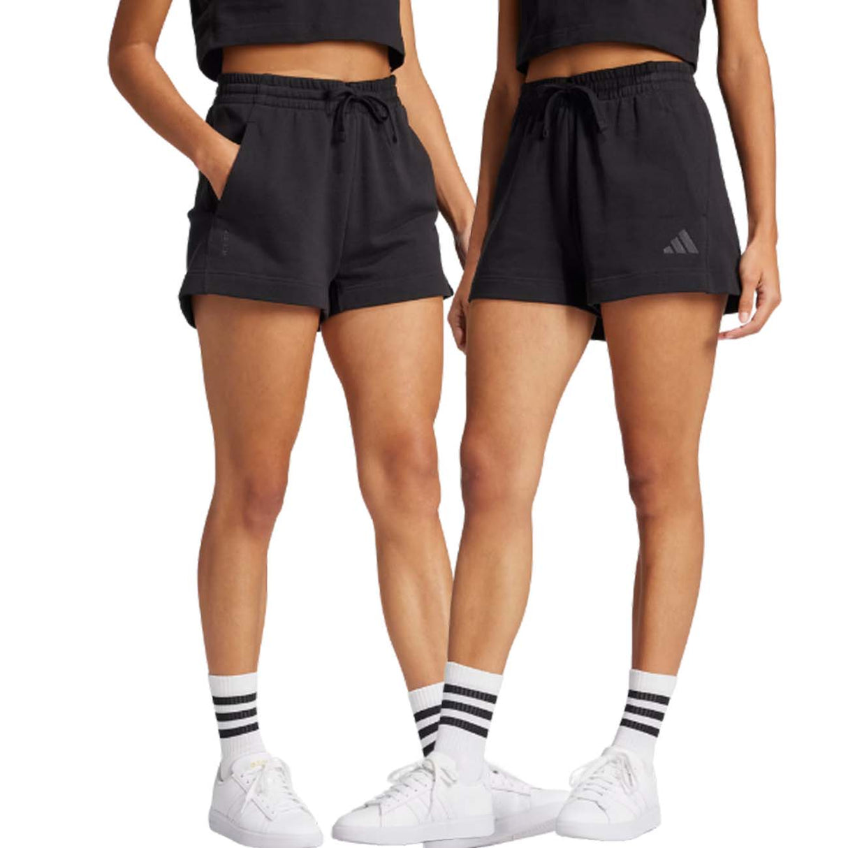 PANTALONCINO DONNA ADIDAS JJ4920 SZN COTONE NERO