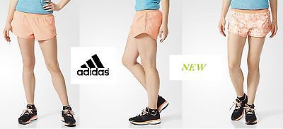 Donna Short Adidas Running Reversible Sport Pantaloncino Casual Rosa AH8906