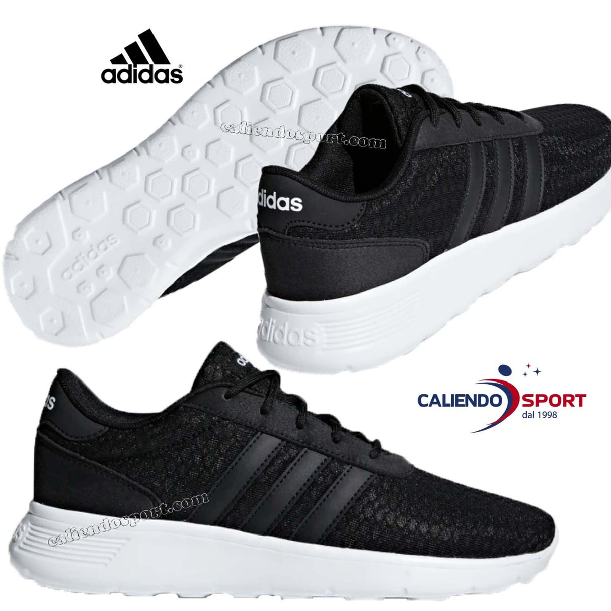 ADIDAS WOMEN'S SHOES AW4960 BLACK LITE RACER TRAINER RUNNING GYM
