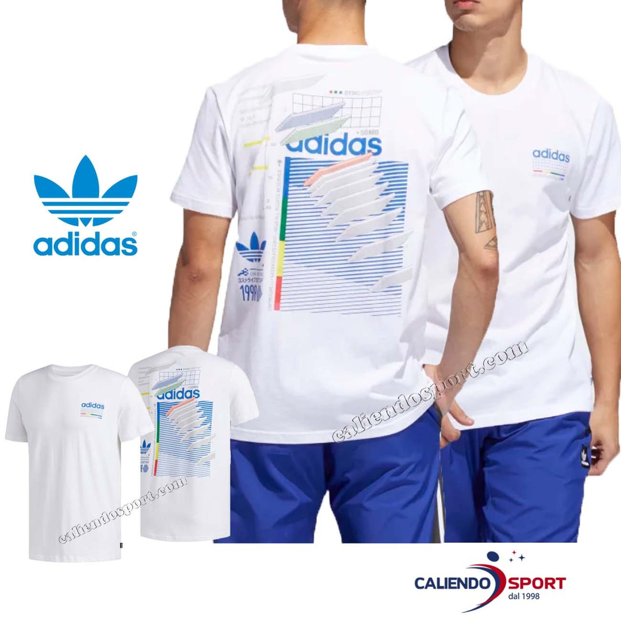 T-SHIRT ADIDAS POUR HOMMES DU8392 DODSON ORIGINALS BLANC ADICOLORS