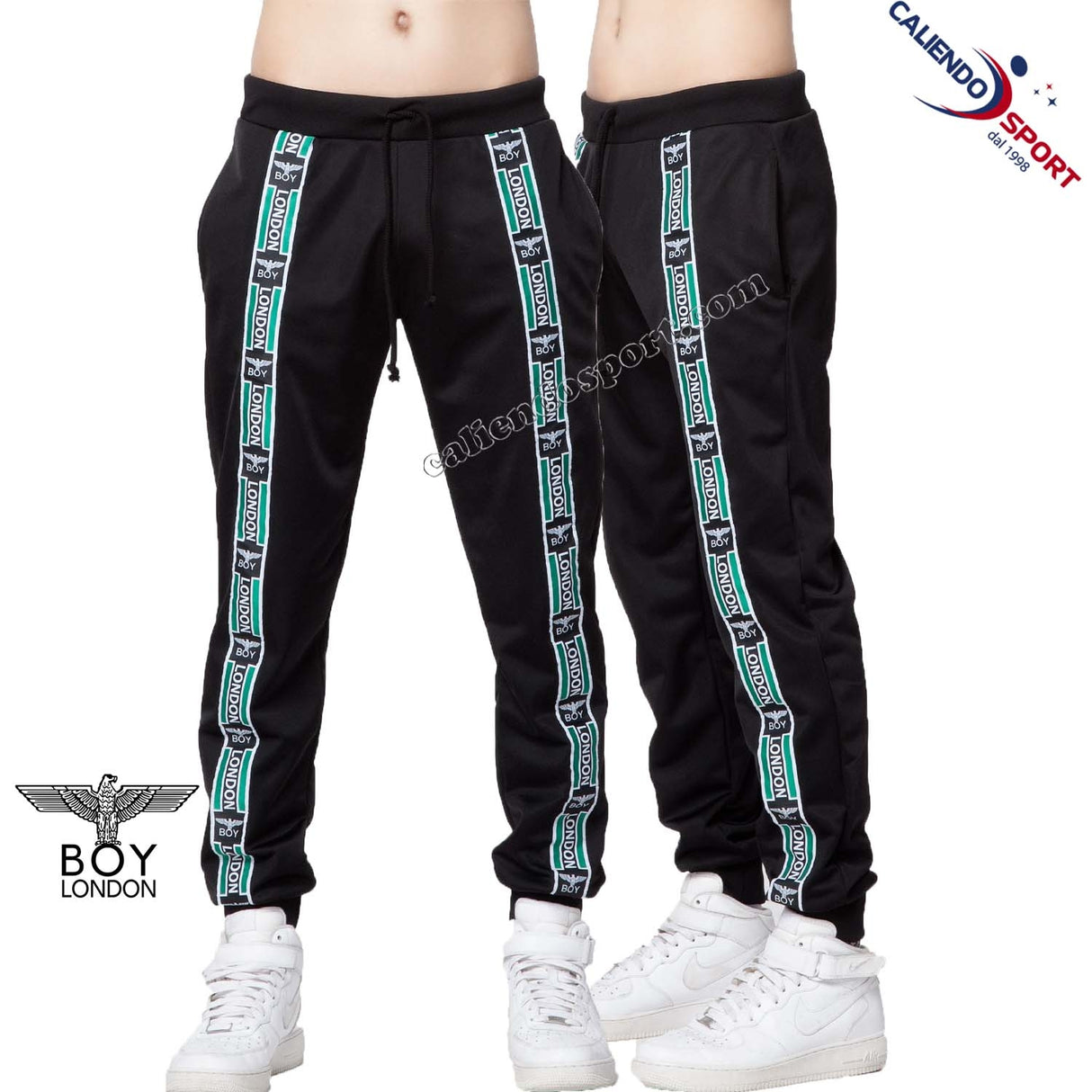 PANTALONE UOMO BOY LONDON BLU6205 TRIACETATO+NASTRO NERO