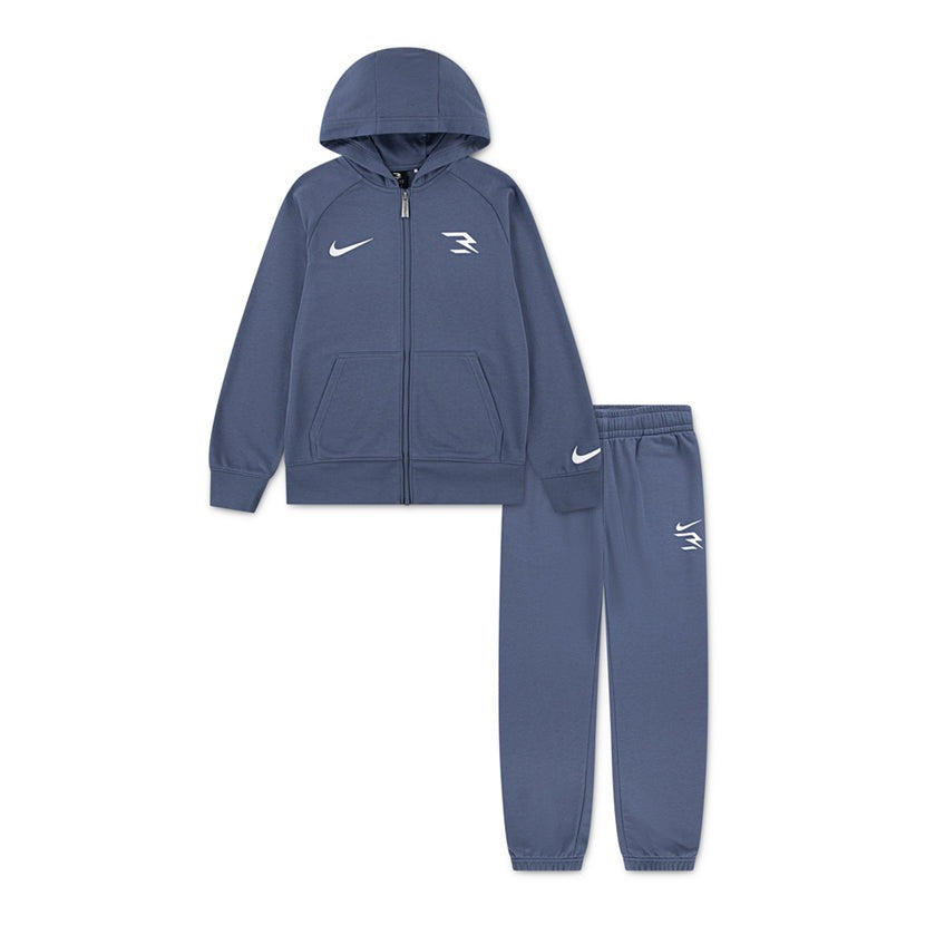 TUTA NIKE RAGAZZI 9Q1216 U6B BLU LAVAGNA COTONE GARZATO