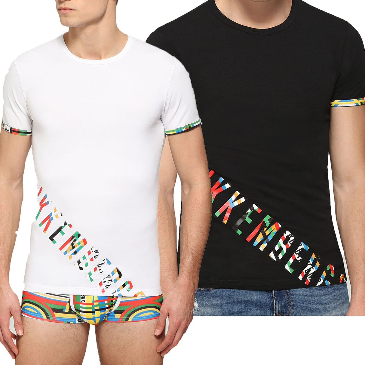 T-SHIRT EN COTON AVEC BANDE DE LOGO BIKKEMBERGS VBKT04843