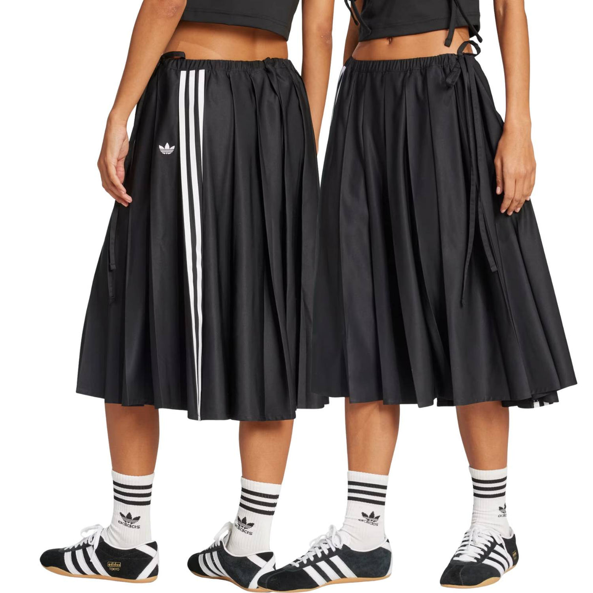GONNA DONNA ADIDAS JW0114 PLISSETTATA A NASTRO NERO