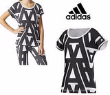 T-shirt d'entraînement pour fille Adidas Typo Allover Print Sport Casual AK2112