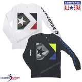 T-SHIRT CONVERSE RAGAZZI 9CA861 COTONE NERO BIANCO