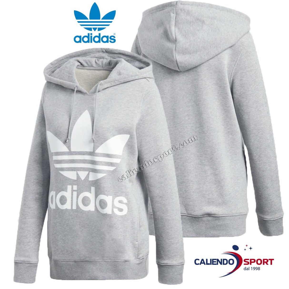 SWEAT-SHIRT ADIDAS POUR FEMMES CY6665 ORIGINALS HOODIE TRÈFLE GRIS