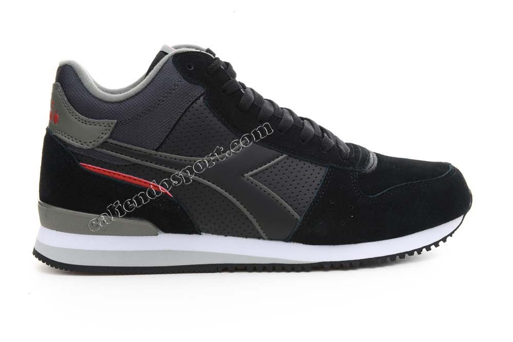 SCARPA UOMO Diadora 172355 80012 60076 Malone Mid SNEAKER NERO AZZURRO   COLLO ALTO
