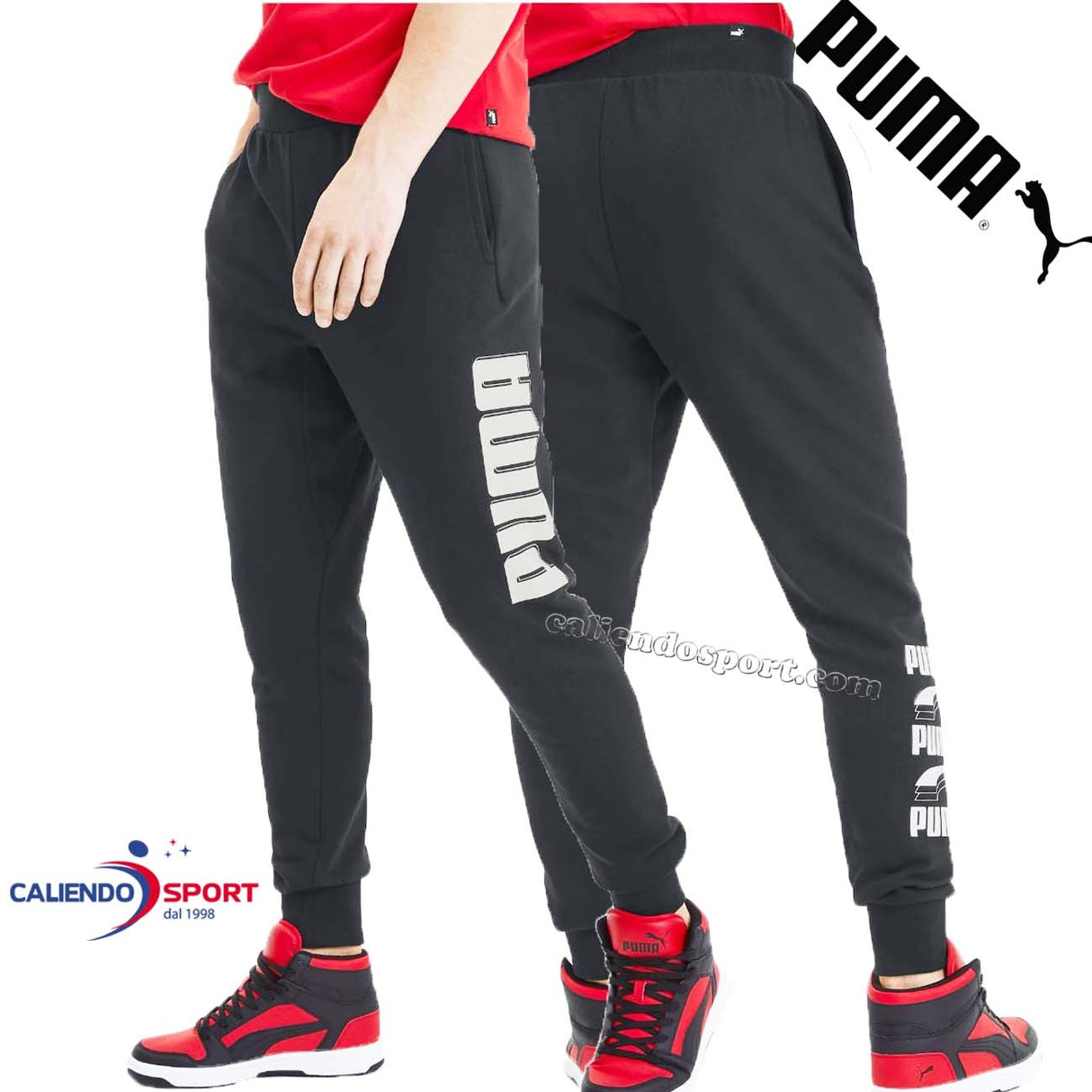 PANTALONE PUMA 581375 01 BERO COTONE GARZATO