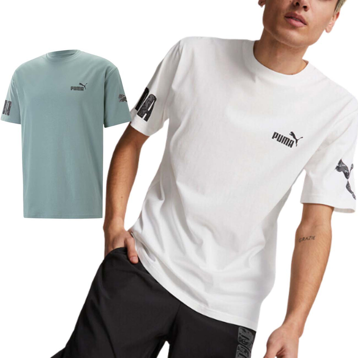 PUMA T-SHIRT 673399 POWER COTTON LOGO