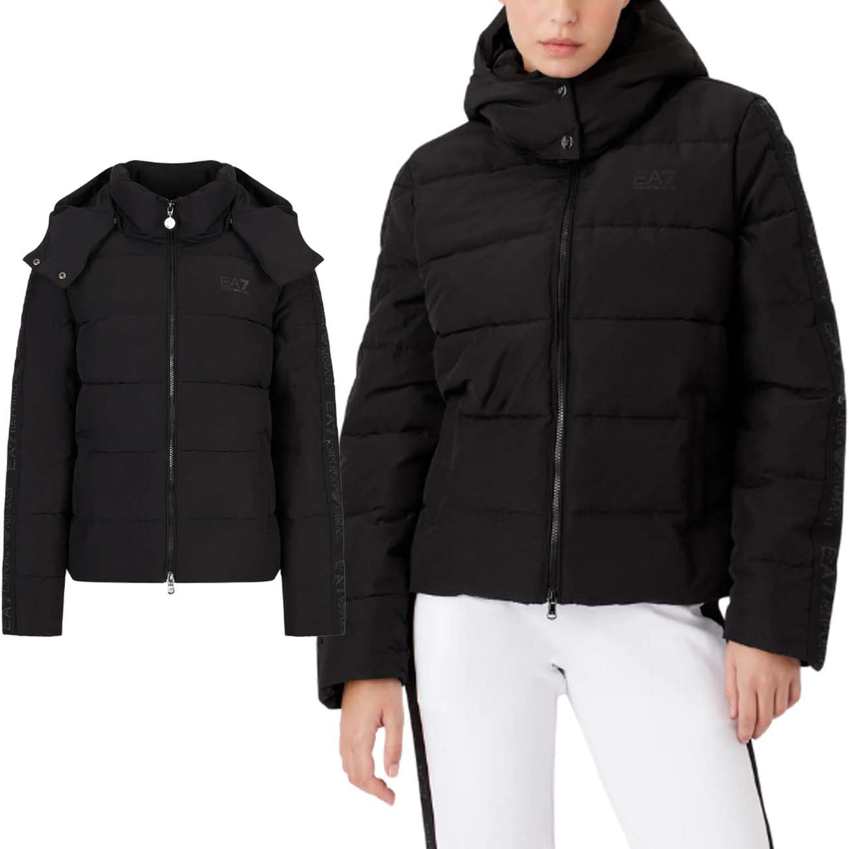 GIUBBOTTO DONNA ARMANI EA7 6LTB18 TN8AZ NERO PIUMINO
