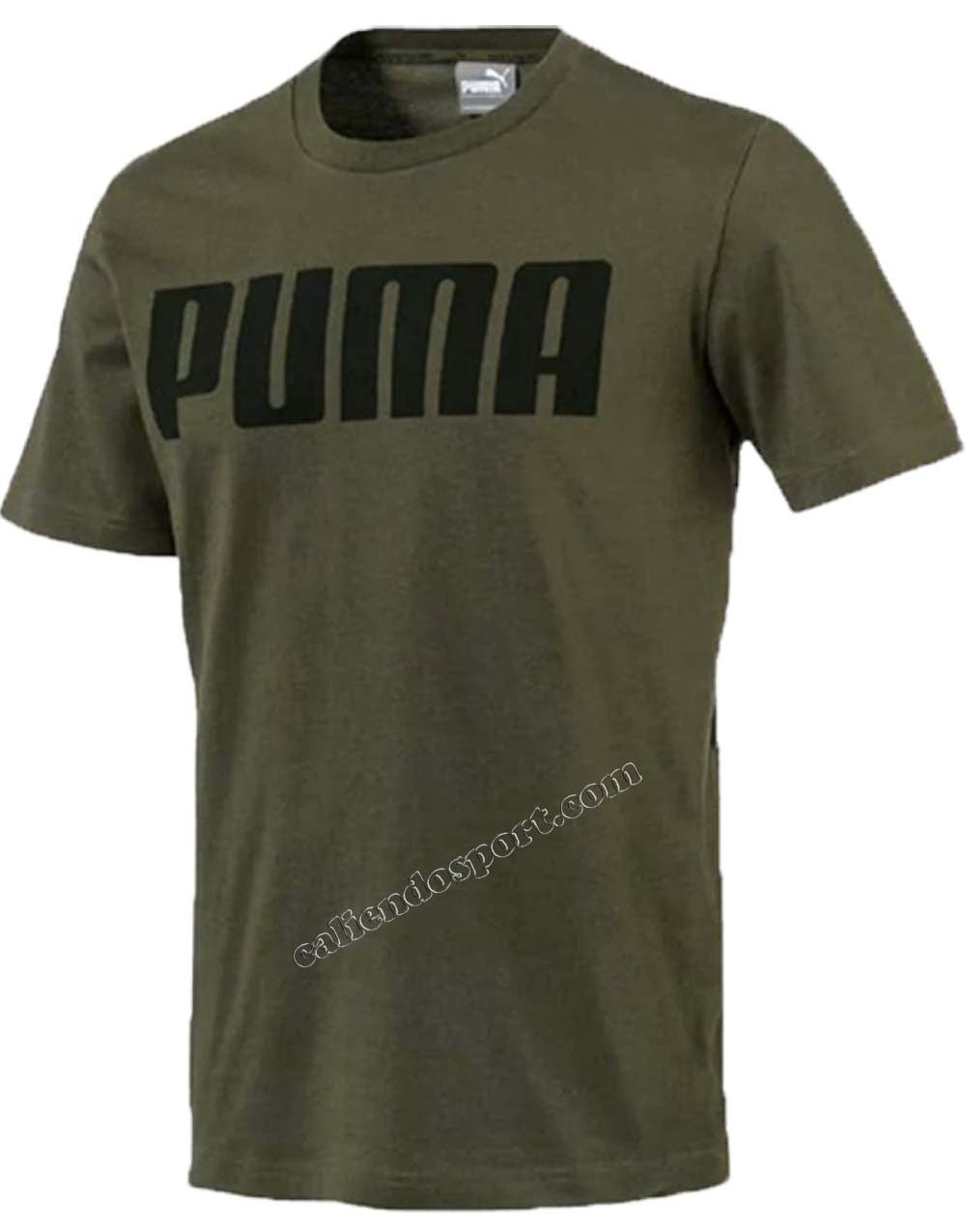 T-SHIRT UOMO PUMA 852481 VERDE NERO MODERN SPORTS RELAX TEE COTONE