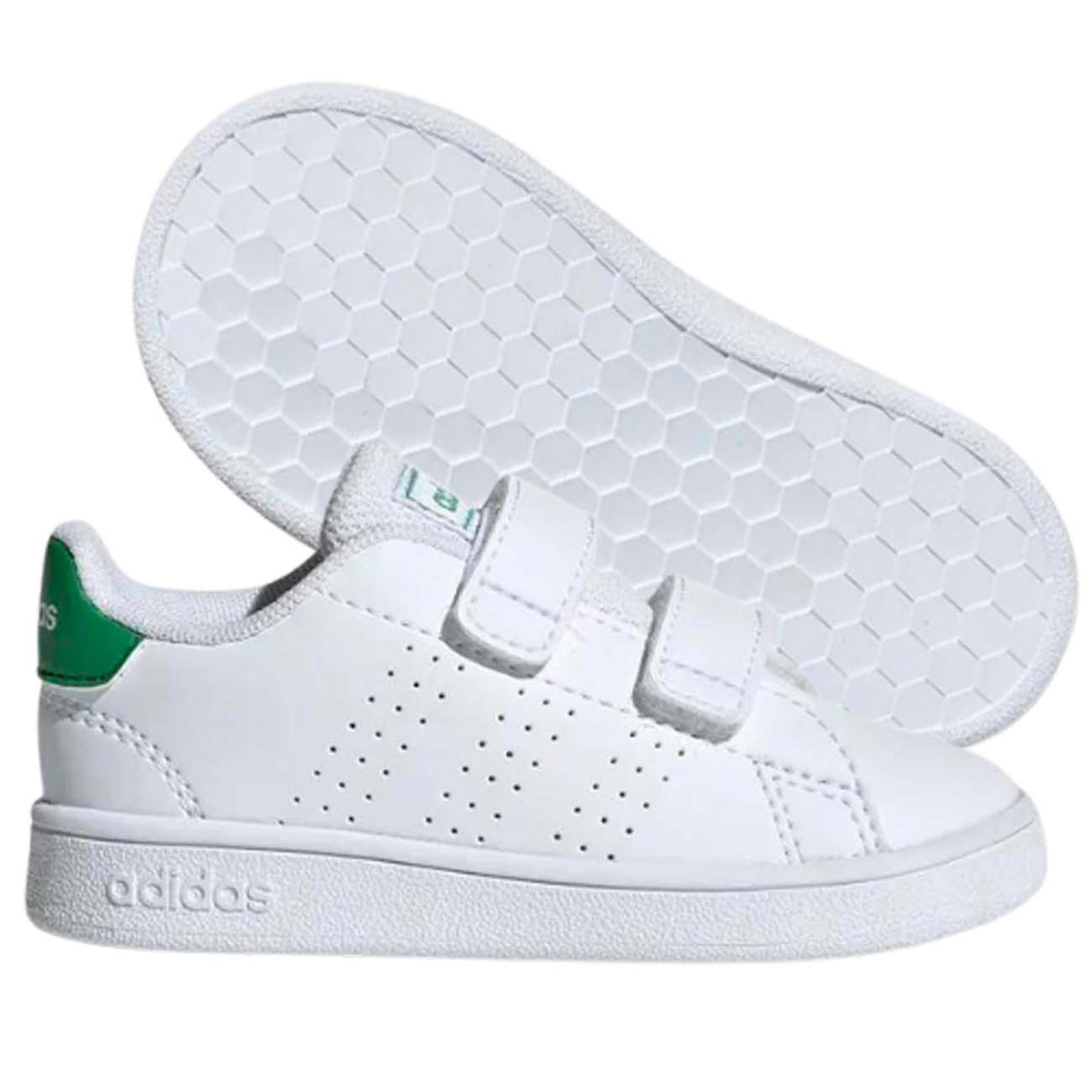 SCARPA ADIDAS BAMBINI EF0301 ADVANTAGE BIANCO