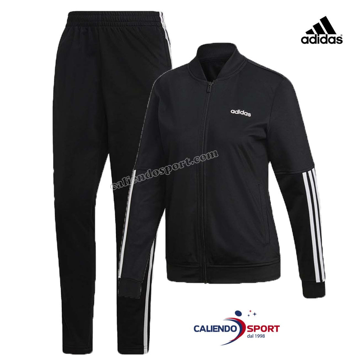 TUTA ADIDAS DV2428 NERO TRICOT ACETATO BACK2BAS 3S