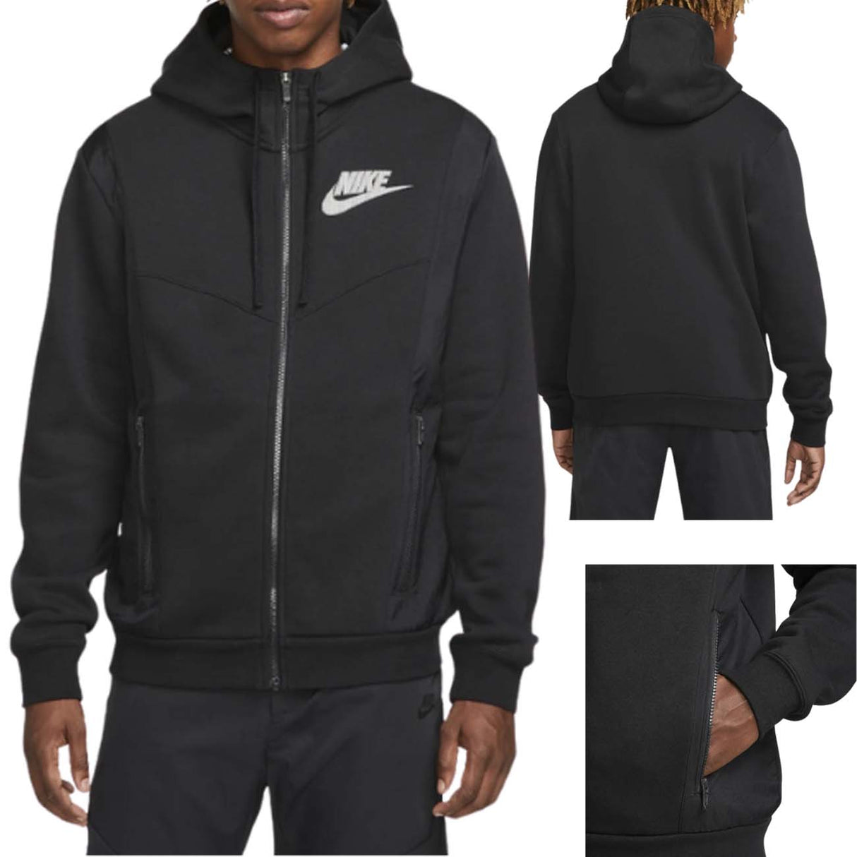 SWEAT-SHIRT EN COTON POLAIRE NOIR SPORTWEAR NIKE DO7228 010
