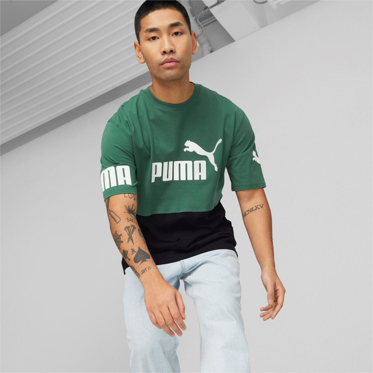 PUMA T-SHIRT 673321 POWER COLOURBLOCK COTTON