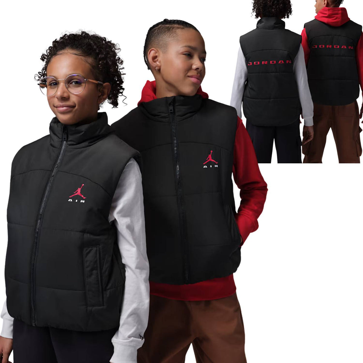 SMANICATO RAGAZZI JORDAN 95F966 023 NERO IMBOTTITO