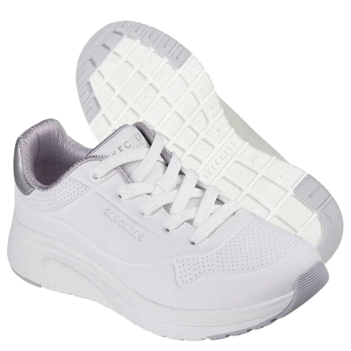 SCARPA DONNA SKECHERS 190265 WLV UNO LITE 2 BIANCO