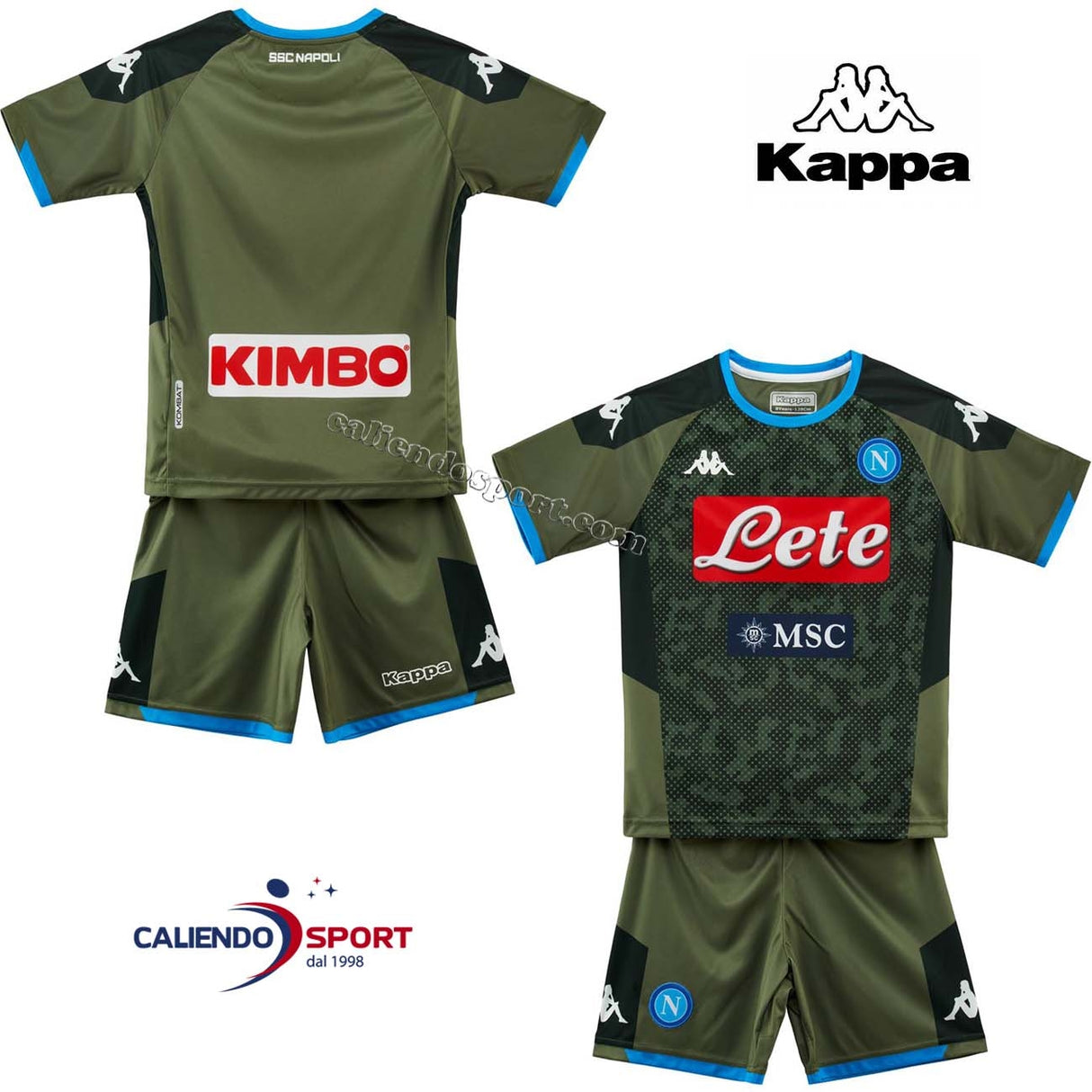 OFFICIAL REPLICA KIT SSC NAPOLI 304NX70 JUNIOR 2019-2020 GREEN