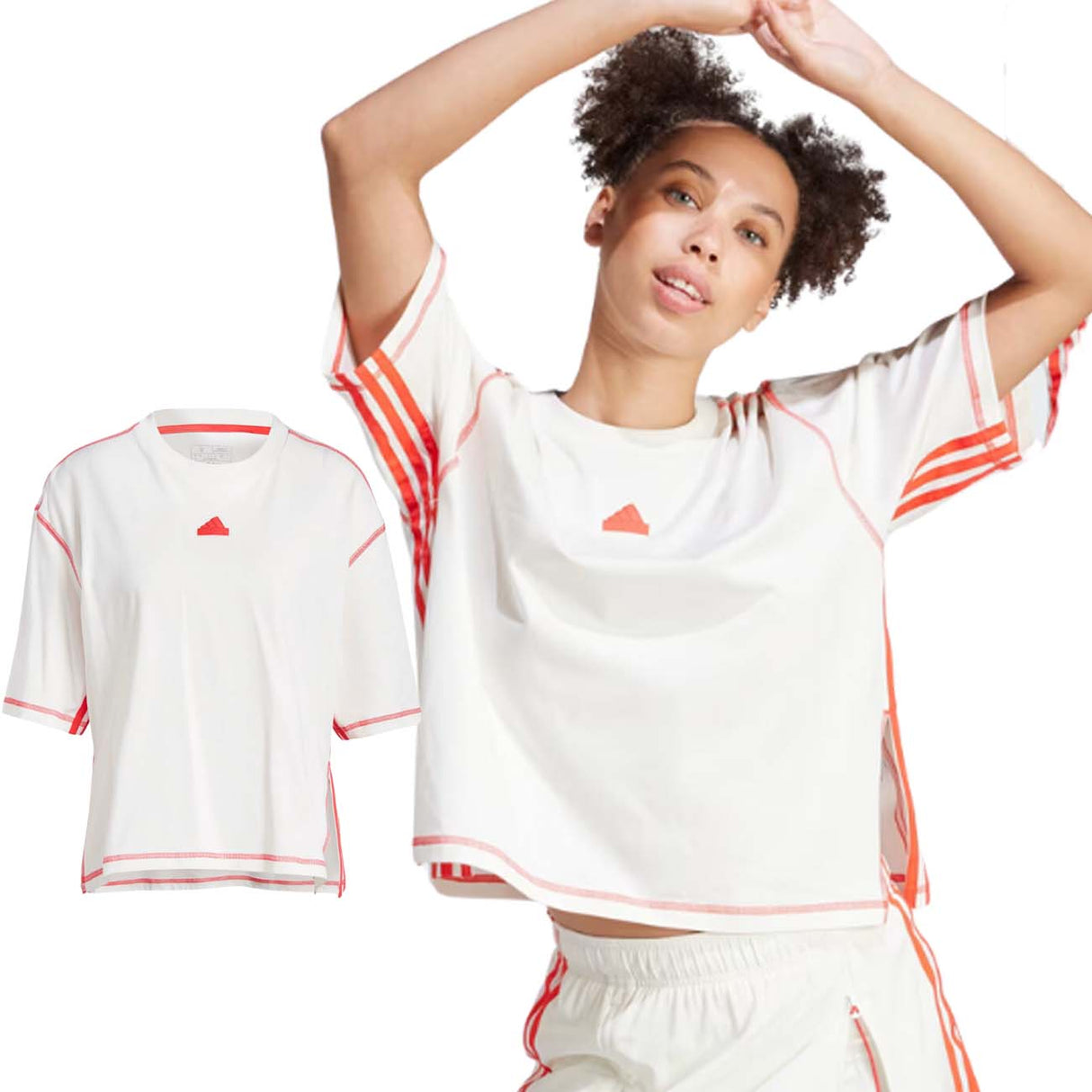 T-SHIRT DE SPORT EN COTON POUR FEMMES ADIDAS IS0874 DANCE