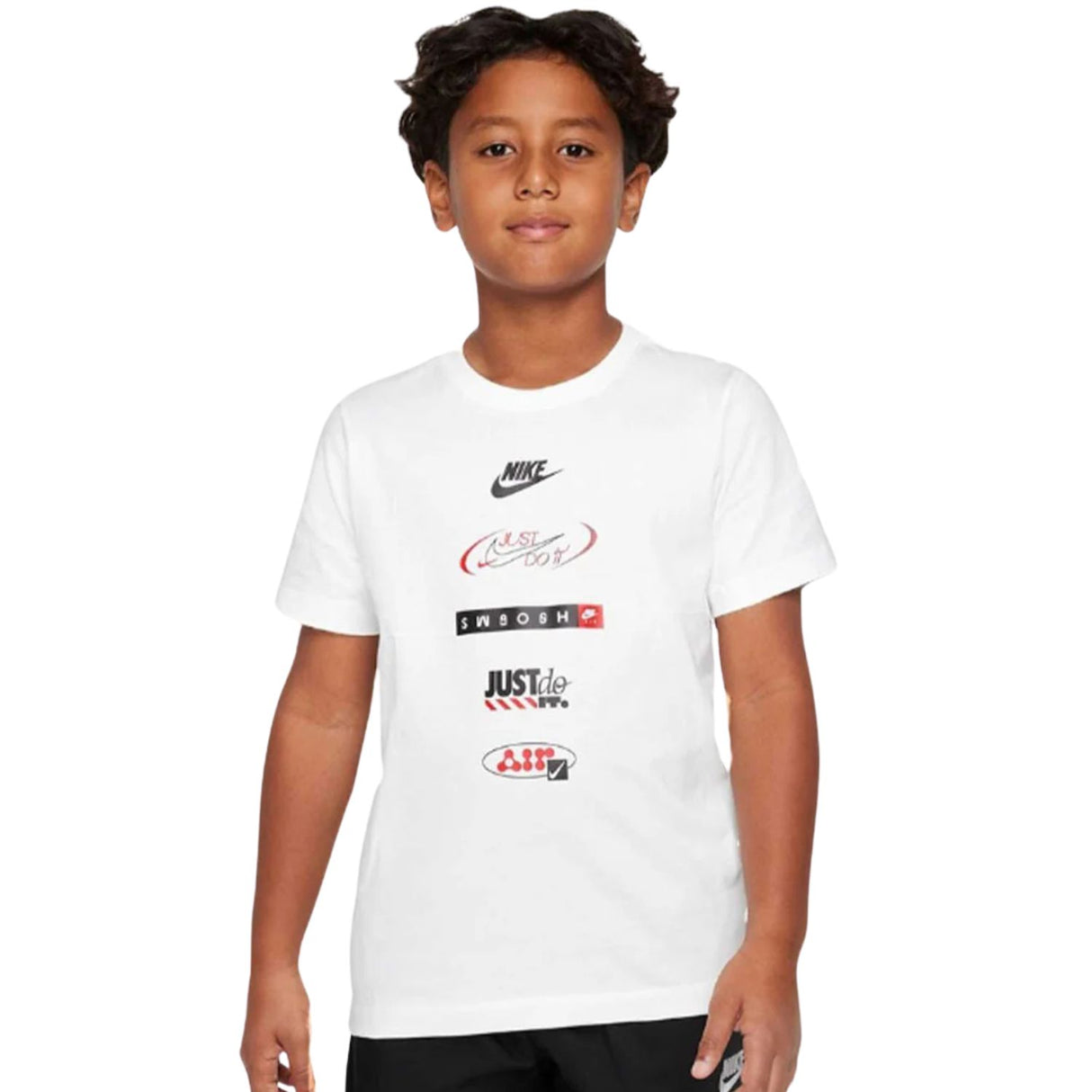 T-SHIRT RAGAZZI NIKE HM5662-100 COTONE BIANCO