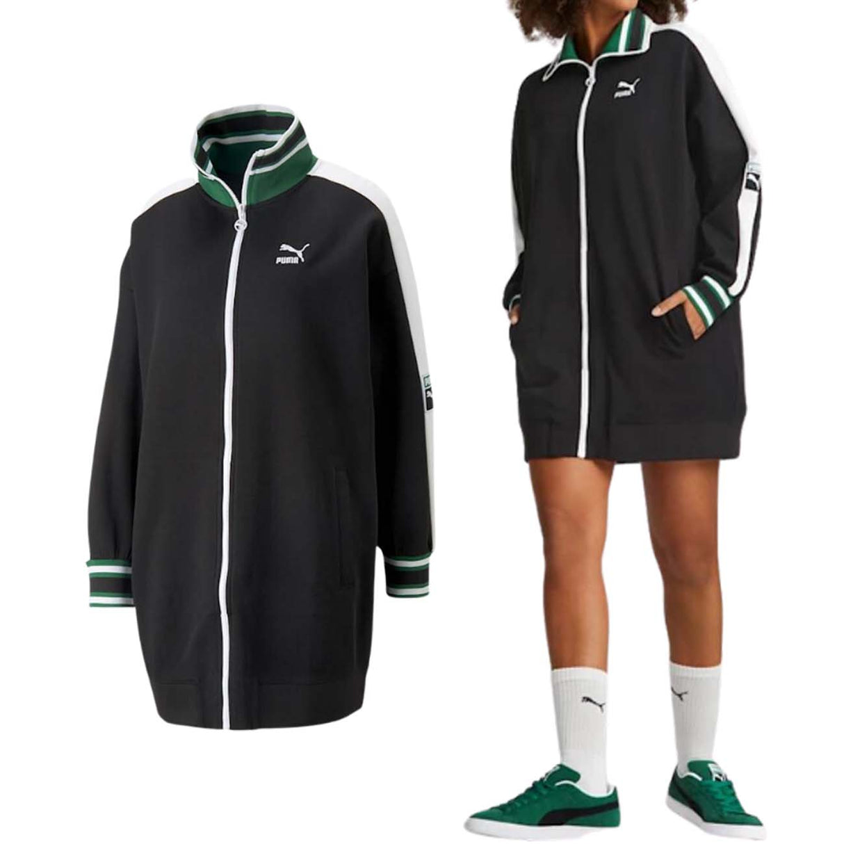 VESTE HABILLÉE POUR FEMMES PUMA 620258 COTON BROSSÉ NOIR