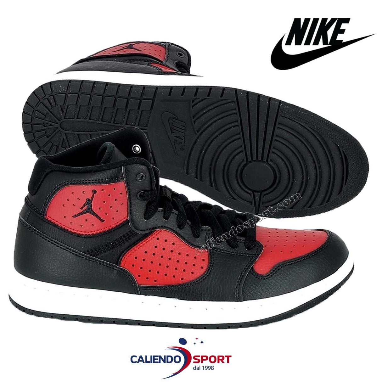 NIKE JORDAN AR3762 006 ACCES NERO ROSSO COLLO ALTO