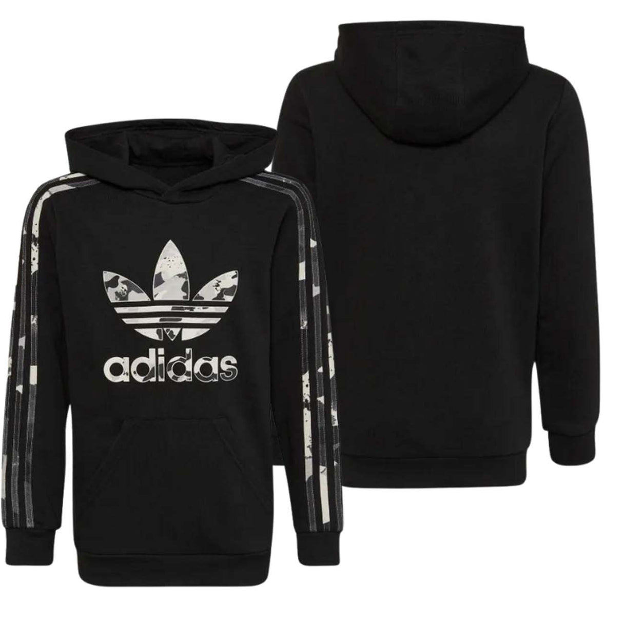 ADIDAS BOYS HK0282 HOODIE CAMO BRUSHED COTTON