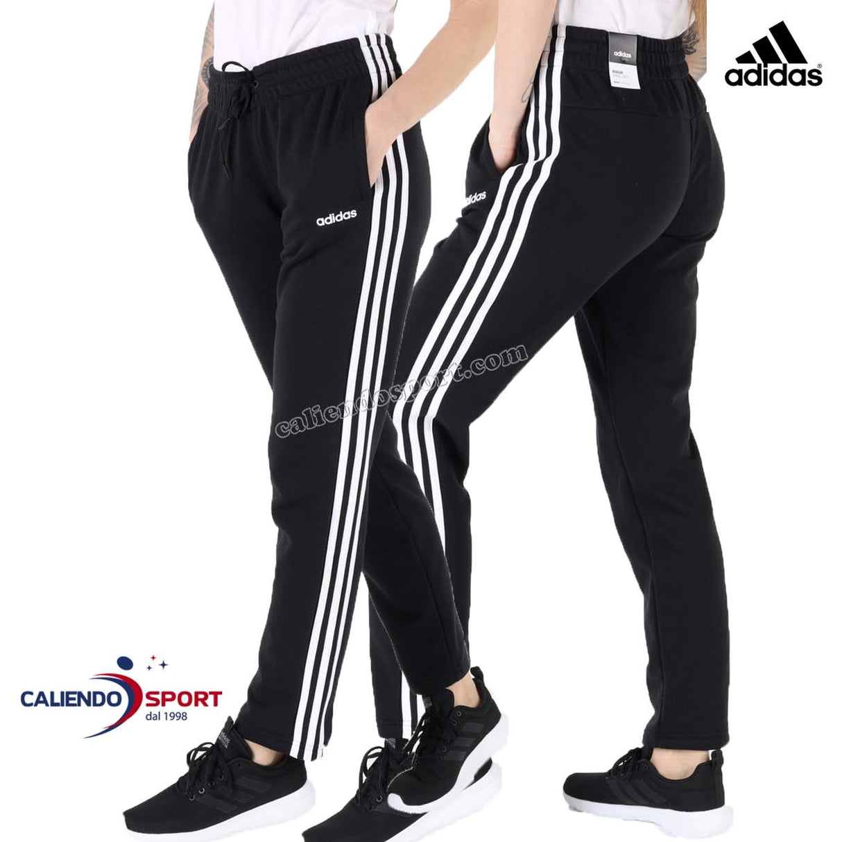 PANTALONE ADIDAS DP2373 ESSENTIAL 3 STRISCE ORLO APERTO